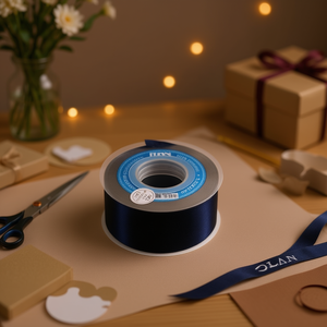 Nastro in Raso Ilan 3,8cm 25Y Blu Navy D-35 - Product Image 3