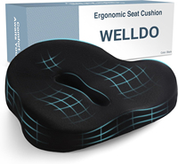 Coussin de siège ergonomique personnalisable pour chaise de bureau orthopédique, soutien pour les fesses, soulagement du stress, mousse à mémoire de forme, douleur au coccyx, coussin de siège de voiture