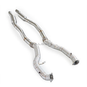 Downpipe de course à haut débit avec bouclier thermique pour Audi <span class=keywords><strong>RS6</strong></span> RS7 C6 5.0T <span class=keywords><strong>V10</strong></span> Performance en acier inoxydable <span class=keywords><strong>2007</strong></span>-2011 - Product Image 5