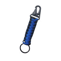 Vente en gros de porte-clés portable en polyester accessoires de camping et de randonnée en plein air avec boucle paracorde pour les sports d'aventure