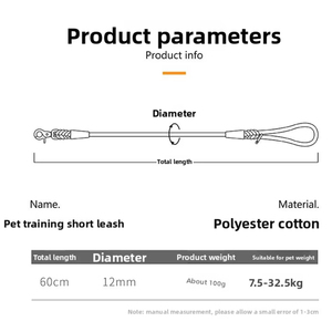 Collier en P-chain court et ajusté en coton doux, classique et durable, pour chiens <span class=keywords><strong>de</strong></span> petite/moyenne taille - Vente en gros transfrontalière - Product Image 5