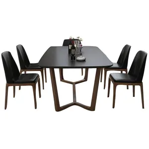 Üretim ahşap yemek masası Modern özel yemek odası mobilyası yemek masası ve sandalye seti
