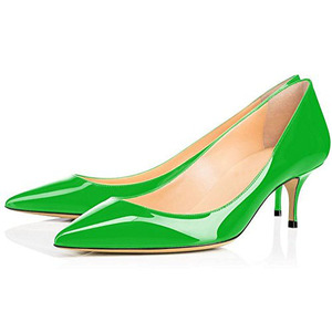 Escarpins à talons aiguilles en cuir verni pour femme, à bout pointu, à enfiler, chaussures de soirée bleues - Product Image 6
