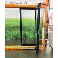 Fenêtre à bascule et à rotation en aluminium haute performance NFRC, système à rupture de pont thermique, insonorisée, verre Low-E, économie d'énergie