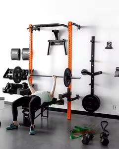 อุปกรณ์ฟิตเนสสำหรับยิมที่บ้าน โรงรถ ห้องใต้ดิน แบบพับได้ ติดผนัง ระบบสายเคเบิล ฝึกความแข็งแรง ประหยัดพื้นที่ - Product Image 6