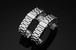 Cinturino per orologio a tre maglie in metallo di lusso in acciaio inossidabile per orologio <span class=keywords><strong>Samsung</strong></span> 14mm 16mm 18mm 20mm 22mm 24mm cinturino per orologio in acciaio inossidabile - Product Image 2
