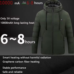 แจ็กเก็ตอุ่นให้ความอบอุ่นมีช่องเสียบ USB สำหรับฤดูหนาวสำหรับผู้ชาย - Product Image 6