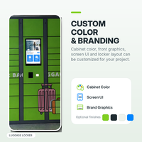 Casier à bagages extérieur intelligent avec paiement par code QR, armoire de rangement, casier à bagages en libre-service pour aéroport