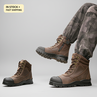Botas de Seguridad Zstep en Stock, con Cierre, Directamente de Fábrica, de Cuero Nubuck Genuino de Excelente Calidad, con Entrega Rápida para Hombre