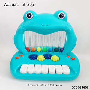 Huiye Phim Hoạt Hình Ếch Đàn Piano Đồ Chơi Ánh Sáng up Nảy Bóng Điện Âm Nhạc Đàn Piano Bàn Phím Đa-Chức Năng Đầu Đồ Chơi Giáo Dục Cho Trẻ Em - Product Image 6