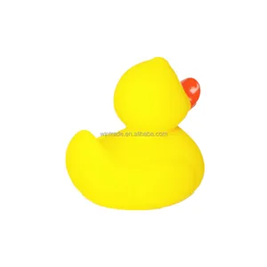 Pato de borracha eco-amigável, pato de borracha personalizado, logotipo personalizado, 3 polegadas, amarelo, azul, brinquedos macios
