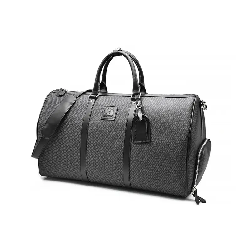 High Quality Vegan Leather Hand Carry Travel Bag Luxury Leather Duffel Bag for Men Travel Weekend