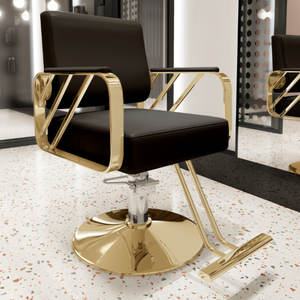 Muebles de Salón de Belleza de Acero de Alta Calidad, Silla de Barbero Reclinable Giratoria de 360 Grados con Bomba Hidráulica Ajustable en Altura - Product Image 6