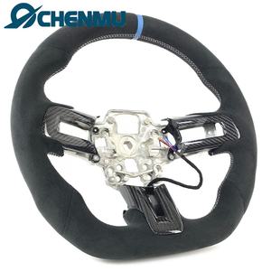 พวงมาลัยหนังคาร์บอนไฟเบอร์สำหรับอัพเกรดอะไหล่รถยนต์ ฟอร์ด มัสแตง จีที <span class=keywords><strong>500</strong></span> 350 ปี <span class=keywords><strong>2005</strong></span> 2006 2012 2016 2017 2018 2019 - Product Image 2