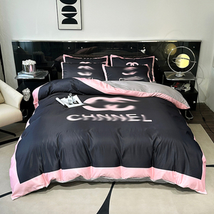 Nữ Hoàng Thương Hiệu Rửa Lụa In Kỹ Thuật Số 4Pcs Bộ Đồ Giường Đặt Quilt Bìa Tấm Ga Giường Được Trang Bị Tấm Gối Duvet Cover Set - Product Image 2