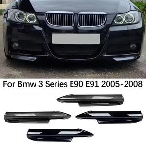 B-<span class=keywords><strong>M</strong></span>-W E90 E91 3系2005-08款前大灯装饰盖贴纸改装适用于320i 330i亮黑色外观配件 - Product Image 2