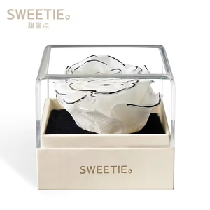 Venta al por mayor belleza grande única flor de Rosa conservada eterna en caja de acrílico transparente logotipo personalizado para evento de negocios conjunto de regalo de fiesta - Product Image 4