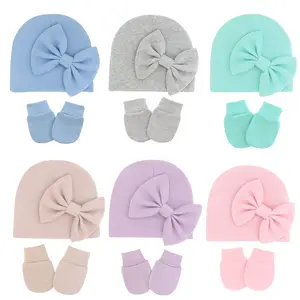 Зимняя детская шапка в комплекте, теплые хлопковые детские шапочки для мальчиков и девочек, детские аксессуары, шапочка для новорожденных, реквизит для фотосъемки младенцев