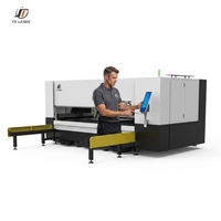 Machine de découpe laser à fibre 1530 pour le traitement de plaques, 3000W 6000W, avec table de travail unique et couvercle intégral, pour petites ateliers