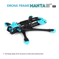 Kit de châssis de système FPV DC Axisflying MANTA 5 pouces avec plaques en carbone, matériau plastique, empattement 229 mm, bras de 5 mm