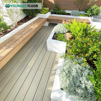 Planches de terrasse WPC co-extrudées traditionnelles pour extérieur, imperméables, lisses, anti-rayures, pour villa et balcon, à faible coût