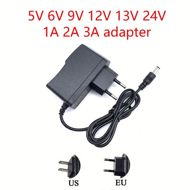 AC 110-240V DC12V Power Supply Adapter 5V 6V 9V 13V 24V 12V 1A 2A 3A Universal Power Supply Charger Adapter for LED Light Strips