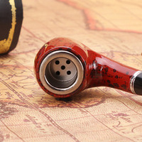 Nouvelle Pipe en Résine de Bakélite à Double Usage avec Filtre Amovible et Nettoyable Pipes à Fumer Classiques Rouges pour Hommes