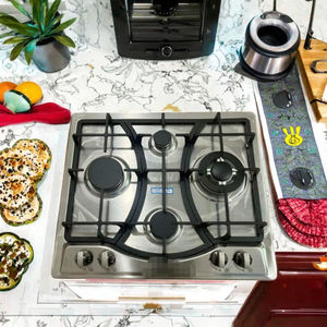 5구 스테인리스 스틸 빌트인 가스레인지 자동 점화 상업용 1년 보증 - Product Image 3