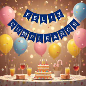 Guirlande de Fête Joyeux Anniversaire Lettres Bleues 16 Pièces 4M 8445178019256 12 pièces/sac - Product Image 2