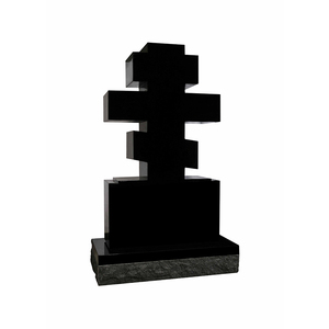 Pas cher Art absolu noir Grabstein poli <span class=keywords><strong>granit</strong></span> <span class=keywords><strong>croix</strong></span> pierre tombale unique monument funéraire - Product Image 1