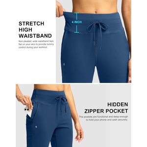 2025 Joggers azules M para mujer con bolsillos con cremallera Yogasets Ropa activa cómoda - Product Image 2