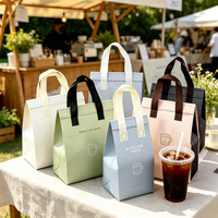 Sac isotherme en aluminium non tissé, imperméable, avec logo personnalisé, respectueux de l'environnement, pour la livraison de café et de boissons à emporter