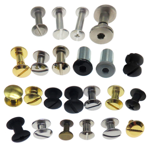 Bloem Chicago Schroef Custom Metaal Roestvrij Staal Messing Titanium Binding Schroef Riem Mannelijke Vrouwelijke Chicago Schroef Voor Leer