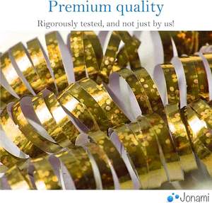 5 pièces or métallique et argent pour <span class=keywords><strong>anniversaire</strong></span> de la rentrée scolaire et décorations de fête en or Serpentine Streamers - Product Image 5