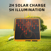 Lanterne de Camping LED Portable pliable léger étanche solaire USB Rechargeable lampe de poche LED Kits de survie pour l'extérieur