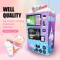 Automatic Soft Ice Cream Vending Machine, Cash Operated
