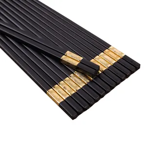 best seller high quality restaurant reusable black japanese chopsticks