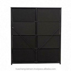Cómoda de Acero Inoxidable para Sala de Estar, Mueble Moderno, Cómoda Independiente, Cómoda Moderna Resistente, Tela y Acero Inoxidable - Product Image 5