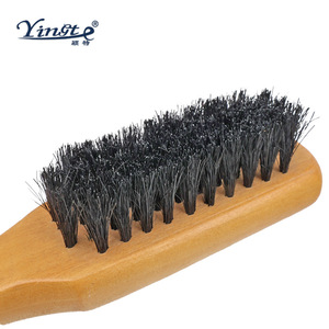 Cepillo para zapatos Yinste de madera maciza con cerdas de cerdo y mango para la eliminación de manchas y limpieza - Product Image 2