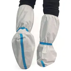 Isolation Microporous Non-Woven Dust-Proof Boot Cover Long Disposable Overshoe Safety Products for Workplace Protection