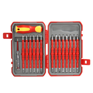 Jeu de tournevis isolés 29 en 1, embouts magnétiques de qualité industrielle avec poignée antidérapante pour réparation électrique et travaux électriques - Product Image 2