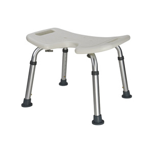 Durable <b>Bath</b> Bench with U Cutout Seat and Anti Slip Feet - Product Image 4