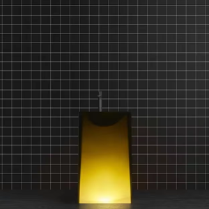 Lavabo autoportant transparent <span class=keywords><strong>en</strong></span> résine avec drain, à trou unique, design moderne et écologique, <span class=keywords><strong>en</strong></span> pierre acrylique - Product Image 2