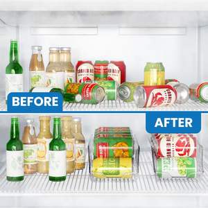 Boîte de rangement d'aliments pour animaux de compagnie de haute qualité Nouveau design Organisateur transparent pour réfrigérateur avec tampon de vidange pour la cuisine et le réfrigérateur - Product Image 6