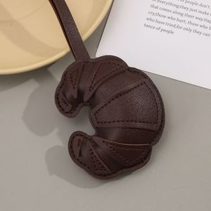Croissant Keychain Leather Keychain Portable Backpack Pendant Croissants <b>Bag</b> <b>Charm</b> Decorative Keychain Ornament Accessory - Product Image 4