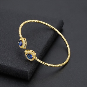 Jxx New <b>Fashion</b> 24K Gold Plated Zircon <b>Cuff</b> <b>Bracelet</b> Bangle Stylish Women's Bangle Style <b>Cuff</b> <b>Bracelet</b> - Product Image 4