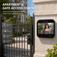 Terminal Kontrol Akses Interkom Video Pengenal Wajah VF733 Layar Sentuh Android 10.1 Inci Kamera Ganda Telepon Pintu PoE