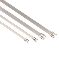 Attache de câble autobloquante détachable en acier inoxydable 316 8mm x 100mm