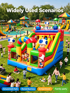Castillo inflable comercial de <span class=keywords><strong>Super</strong></span> <span class=keywords><strong>Mario</strong></span> con tobogán, combo para niños, castillo inflable para saltar al aire libre, <span class=keywords><strong>Mario</strong></span> <span class=keywords><strong>Bros</strong></span> Bouncer para negocio de alquiler. - Product Image 2
