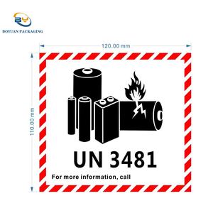 Pour <span class=keywords><strong>UN</strong></span> <span class=keywords><strong>3480</strong></span> pour <span class=keywords><strong>UN</strong></span> 3481 Batteries au lithium-ion Étiquettes d'emballage d'avertissement de danger Indicateurs de sécurité essentiels pour le stockage des batteries - Product Image 2